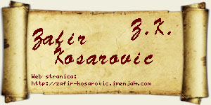 Zafir Košarović vizit kartica